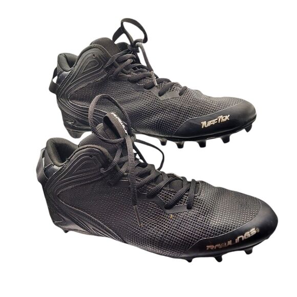 Rawlings Turf Tek Football Cleats Black Size Men's 10D - Picture 2 of 8